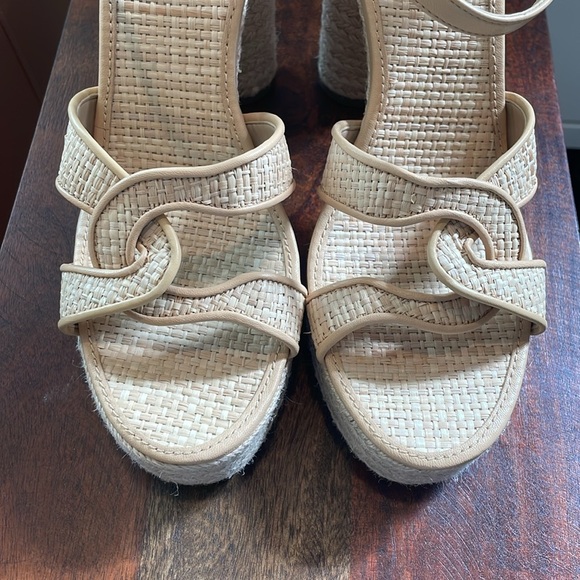 NWOT Coach Talina Tan rafia platform heels - Picture 5 of 12